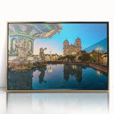 Large art print of a scenic Peruvian landscape in muted earth tones on framed acrylic, ideal for modern art wall decor.