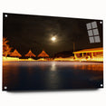 Acrylic print of a large abstract depiction of a South American landscape in earthy tones.