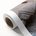 Art Deco poster of an Alabama landscape on rolled canvas, featuring muted earth tones, ideal for nursery wall art.