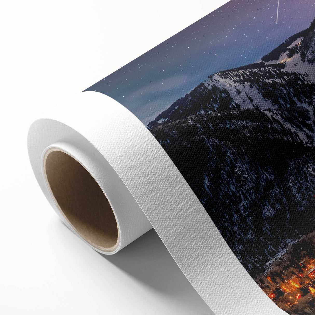 Art deco poster of Aspen, Colorado scenery in muted earth tones on rolled canvas, ideal for nursery wall art.