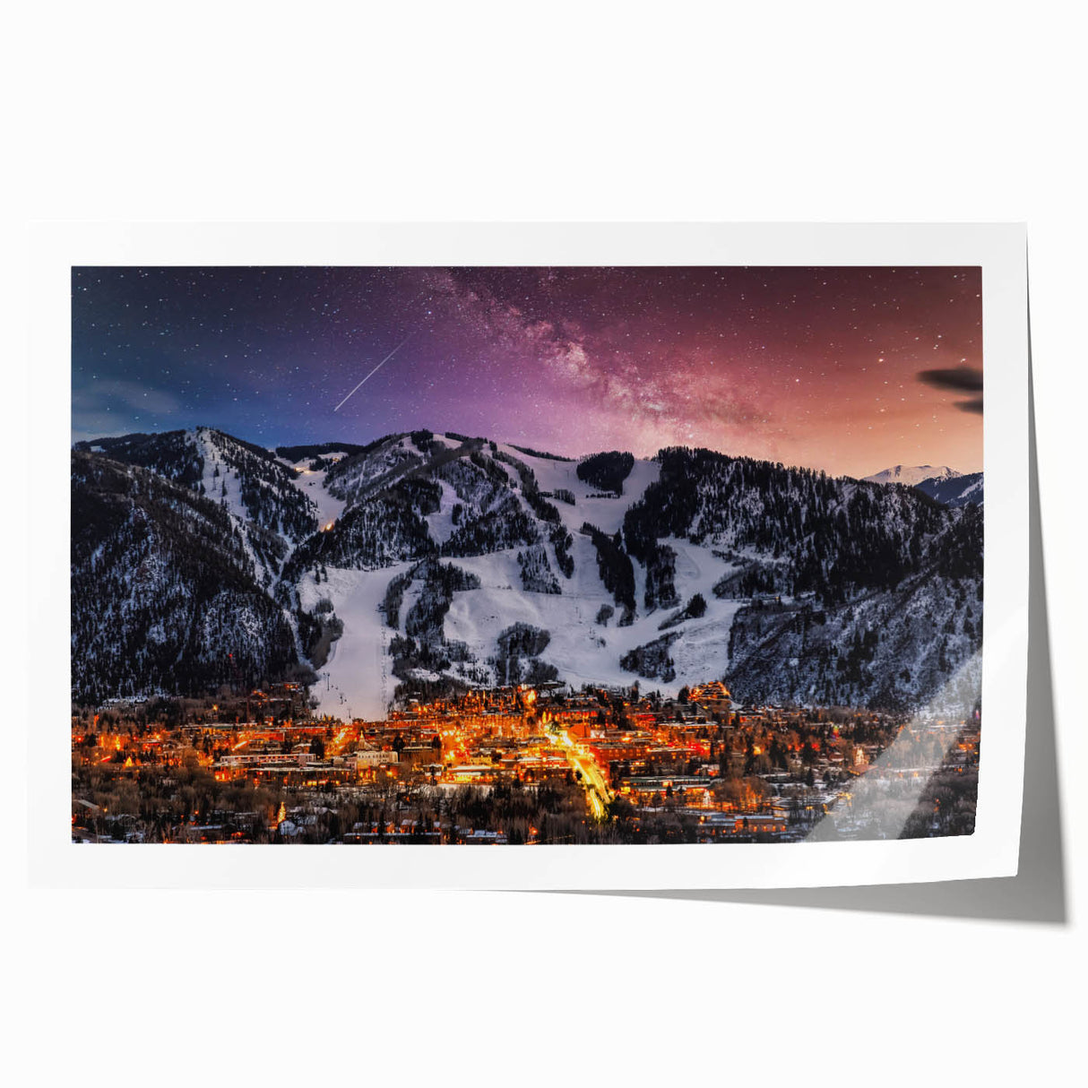 Extra large rolled print of Aspen, Colorado scenery with vibrant autumn colors, ideal for art wall dining room.