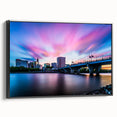 Black and white landscape art painting of Connecticut on framed canvas, suitable for bedroom wall decor.