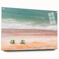 Acrylic print of a Daytona scenery in muted blue and gray tones, ideal for dining room decor.