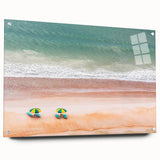 Acrylic print of a Daytona scenery in muted blue and gray tones, ideal for dining room decor.