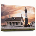 Acrylic glass print of Savannah, Georgia scenery in muted earth tones, ideal for dining room decor.