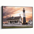 Black and white framed canvas of Savannah landscape with vintage poster style, suitable for bedroom decor.