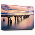 Acrylic print of a serene Maui landscape in muted green and blue tones, suitable for bedroom or dining room decor.