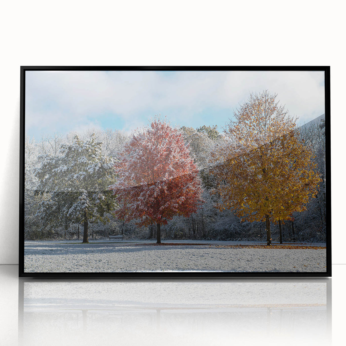 Large abstract wall art featuring swirling colors in muted earth tones on a framed acrylic.