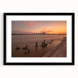 Abstract art print featuring vibrant, colorful textures depicting Louisiana scenery on a large framed canvas.