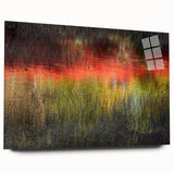 Acrylic print of Acadia National Park in Maine with vibrant green and blue tones, ideal for bedroom or dining room art.