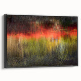 Black and white framed canvas of Acadia landscape, ideal for bedroom wall art.