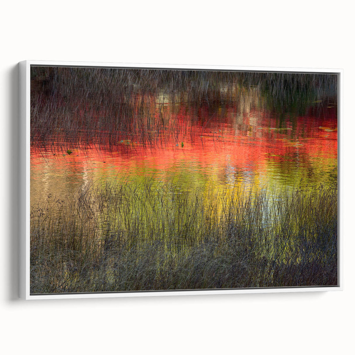 Vintage poster art of Acadia, Maine, with colorful scenery on a large framed canvas, ideal for living room decor.