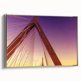 Framed canvas of a vintage-style Boston landscape painting in muted colors, ideal for office or study room decor.