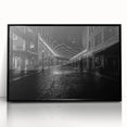 Large abstract wall art depicting Detroit skyline in muted gray tones on framed acrylic, suitable for modern art wall decor.