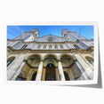 Rolled print of St. Louis skyline with muted blue tones, ideal for art wall dining room.