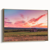 Vintage poster art depicting Montana scenery with colorful palette on extra large framed canvas, ideal for living room decor.