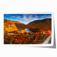 Serene New Hampshire landscape on a rolled canvas print, featuring soft pastel shades, suitable for art wall dining room.