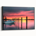 Black and white framed canvas of a New Jersey landscape, ideal for bedroom wall art.
