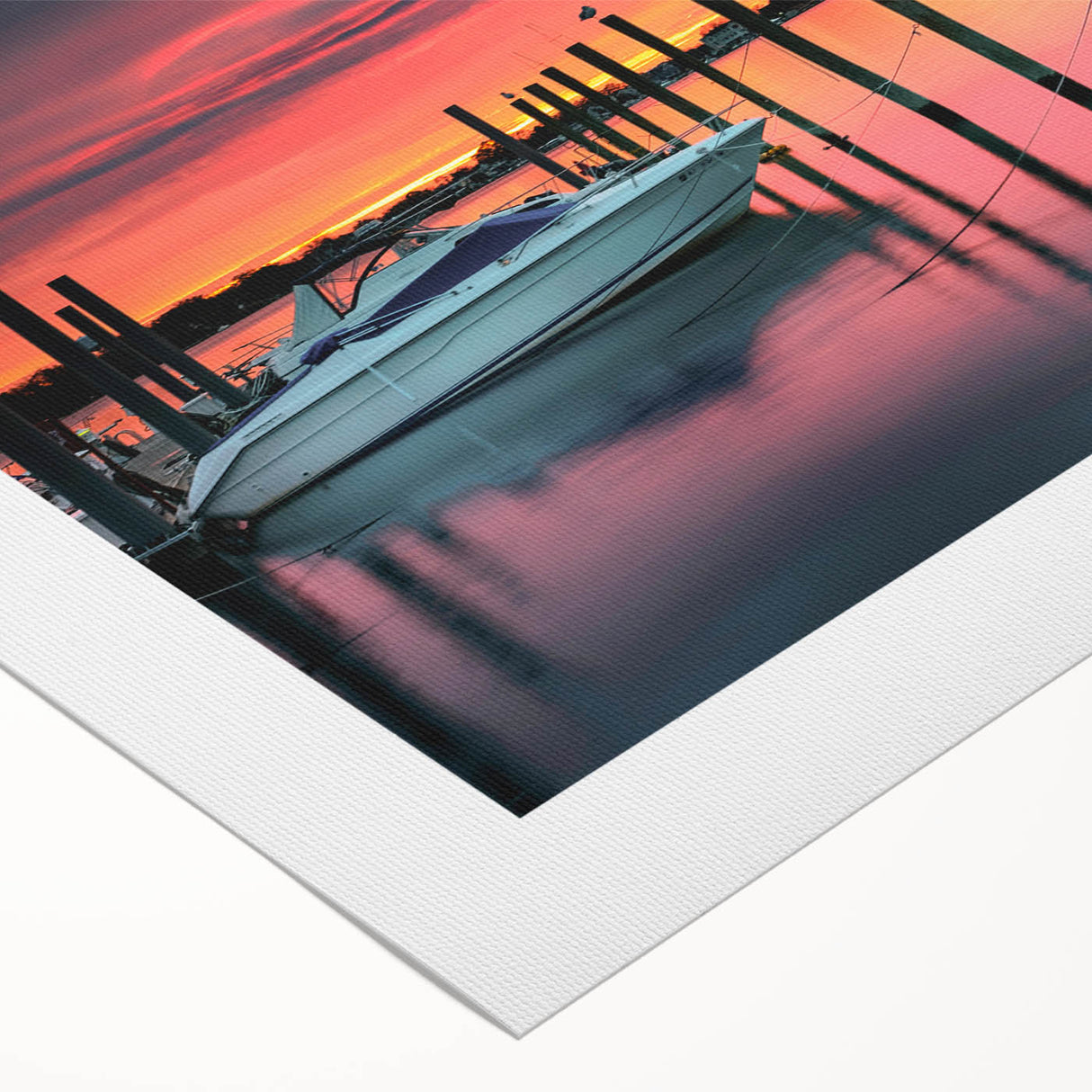 Art deco poster featuring a New Jersey scenery in muted blue tones on rolled canvas, ideal for dining room decor.