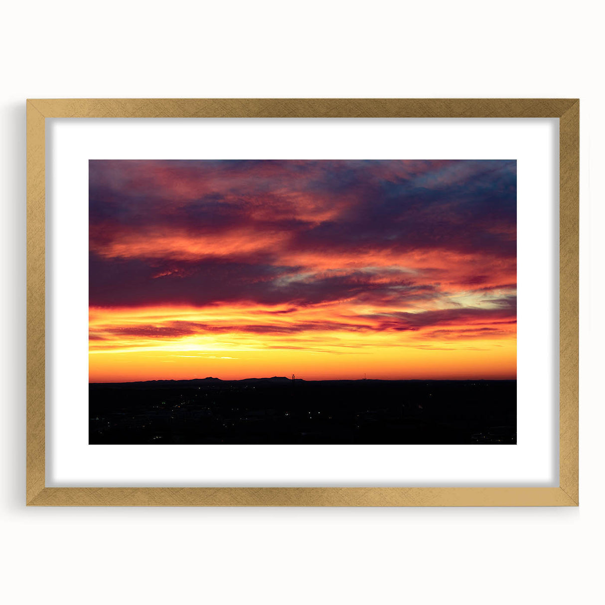 Extra large abstract art print of Charlotte skyline in textured style.