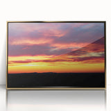 Acrylic print of Charlotte, North Carolina skyline in muted gold tones, framed, suitable for modern art wall decor.