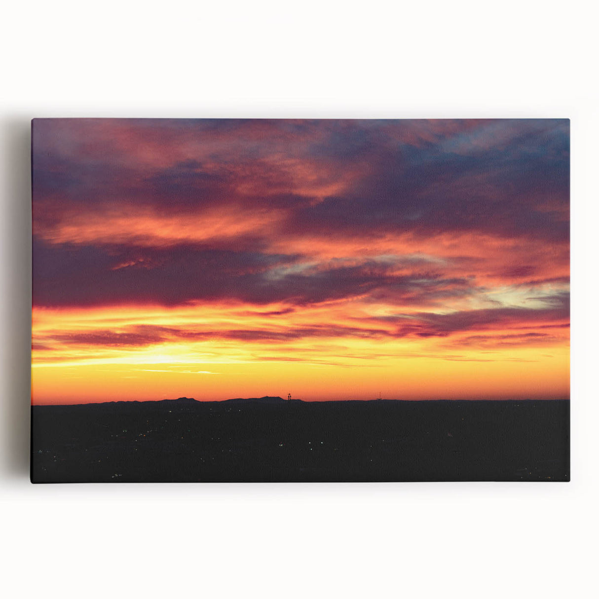 Black and white photo of Charlotte, North Carolina skyline on large stretched canvas, suitable for kitchen wall art.