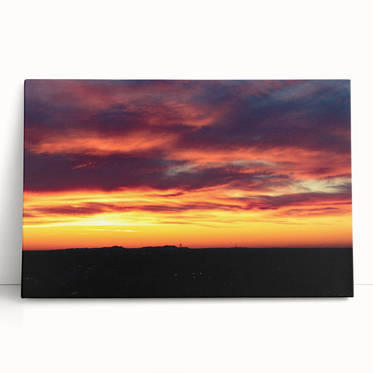 Black and white skyline of Charlotte, North Carolina on large stretched canvas, ideal for kitchen wall art.