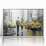 Art deco poster of Manhattan skyline in monochrome, acrylic framed, suitable for modern nursery wall art.