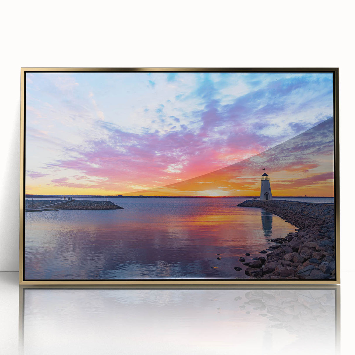 Large art print of Oklahoma scenery in muted earth tones on framed acrylic, ideal for modern art wall decor.