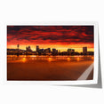 Extra large rolled print of Portland, Oregon scenery with vibrant floral elements, ideal for art wall dining room.
