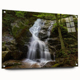 Large abstract wall art depicting a Virginia landscape in muted earth tones on acrylic glass.