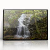 Large abstract wall art featuring a Virginia landscape in muted browns and greens on a framed acrylic.
