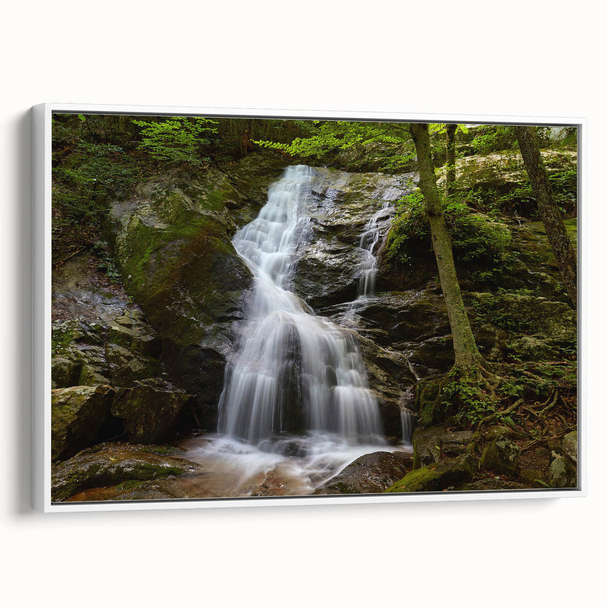 Vintage poster art of Virginia scenery on framed canvas, featuring colorful art in extra large size.
