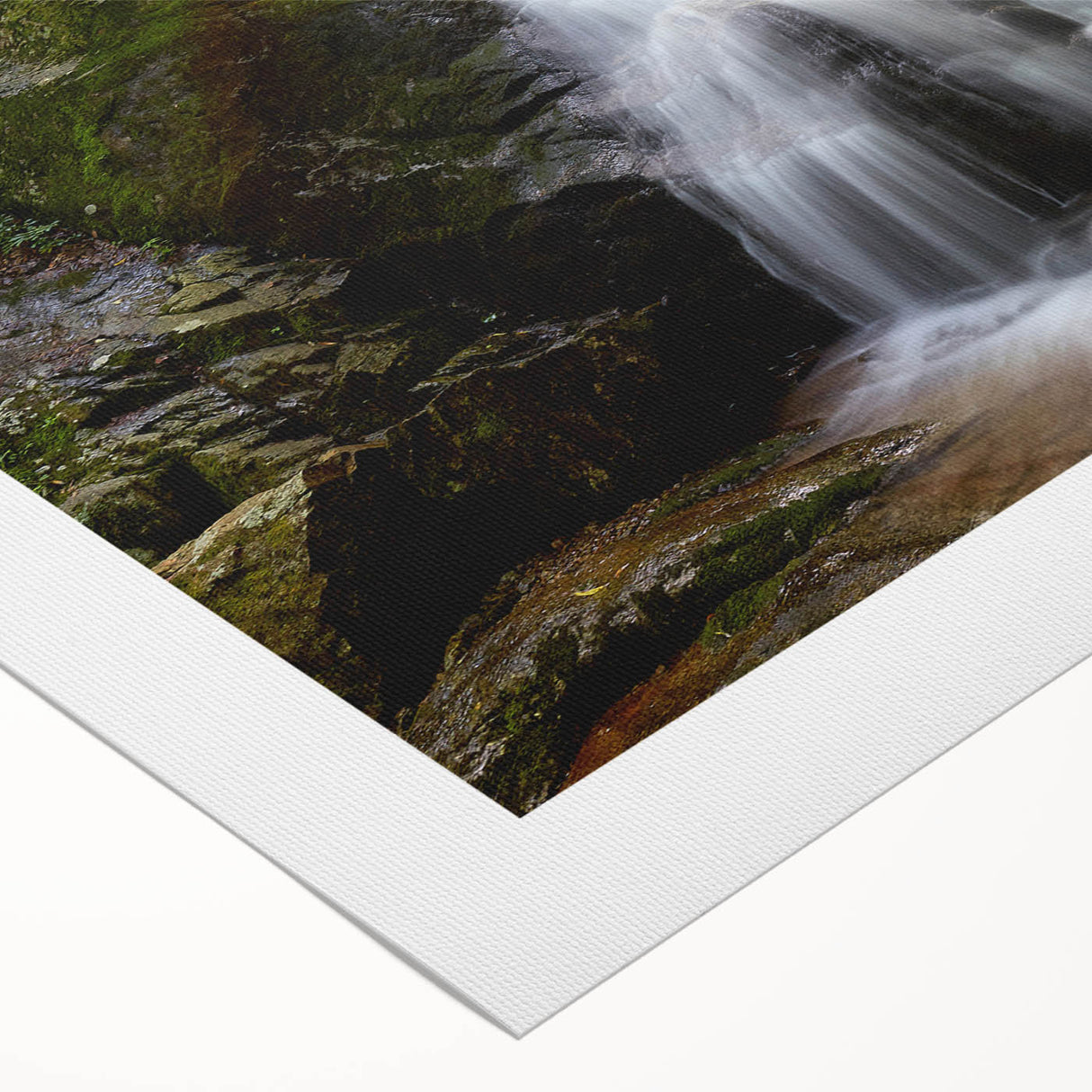 Art deco poster of Virginia scenery on rolled canvas with muted earth tones, ideal for dining room wall art.