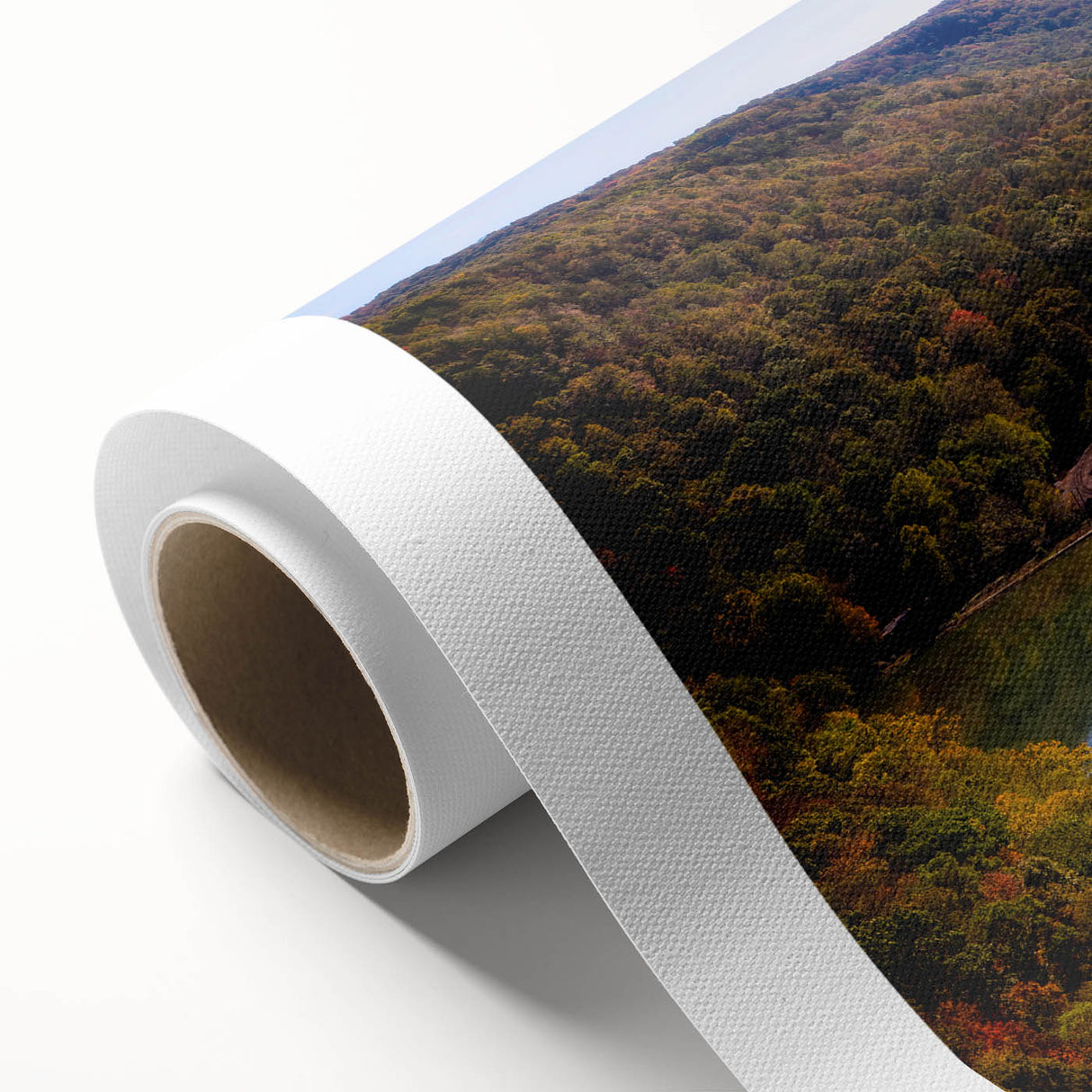 Art Deco poster of West Virginia scenery in soft pastel colors on rolled canvas, ideal for nursery wall art.