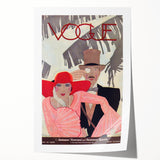 Vintage Vogue Wall Art - 1928 Stylish Couple Illustration Print