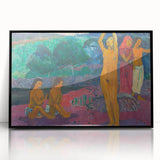 Bold Tribal Scene - Modern Wall Art Inspired by Polynesian Landscape