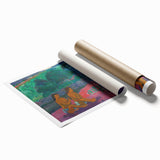 Bold Tribal Scene - Modern Wall Art Inspired by Polynesian Landscape