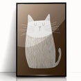 Children's Wall Decor – Minimalist Cat Line Art for Kids' Rooms