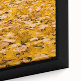 Extra large framed canvas featuring a textured, colorful abstract design with black accents, ideal for living room decor.