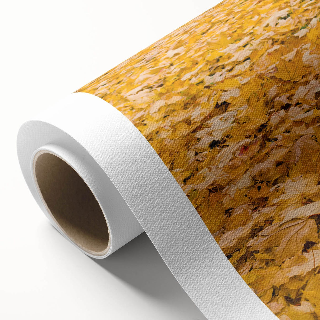 Art deco poster featuring a stylized fall tree, vibrant orange and brown tones, on rolled canvas, ideal for nursery wall art.