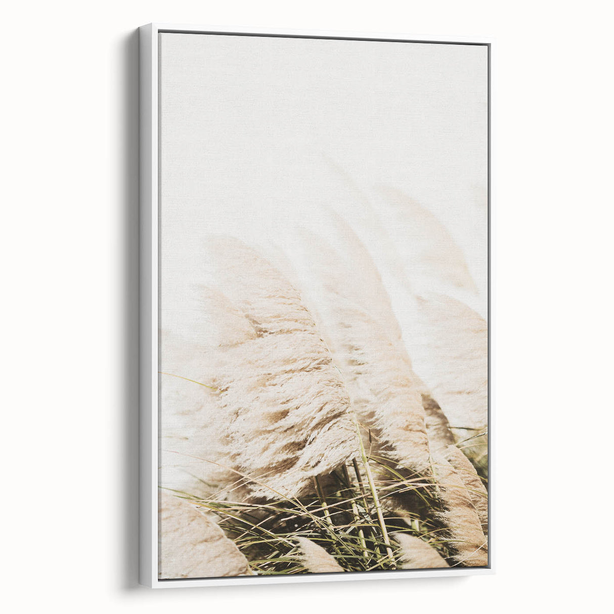 Vintage poster art of summer season in muted colors on extra large framed canvas, ideal for living room decor.