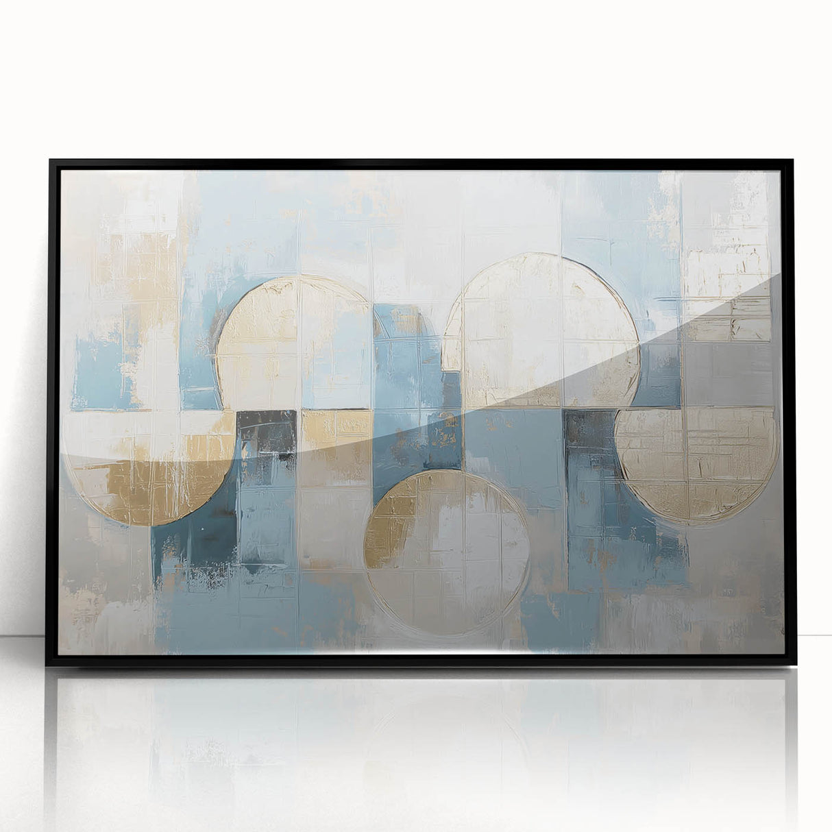Modern Geometric Living Room Wall Art – Abstract Canvas Print