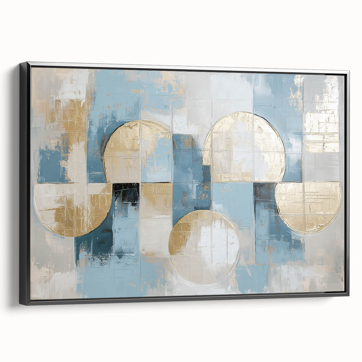 Modern Geometric Living Room Wall Art – Abstract Canvas Print