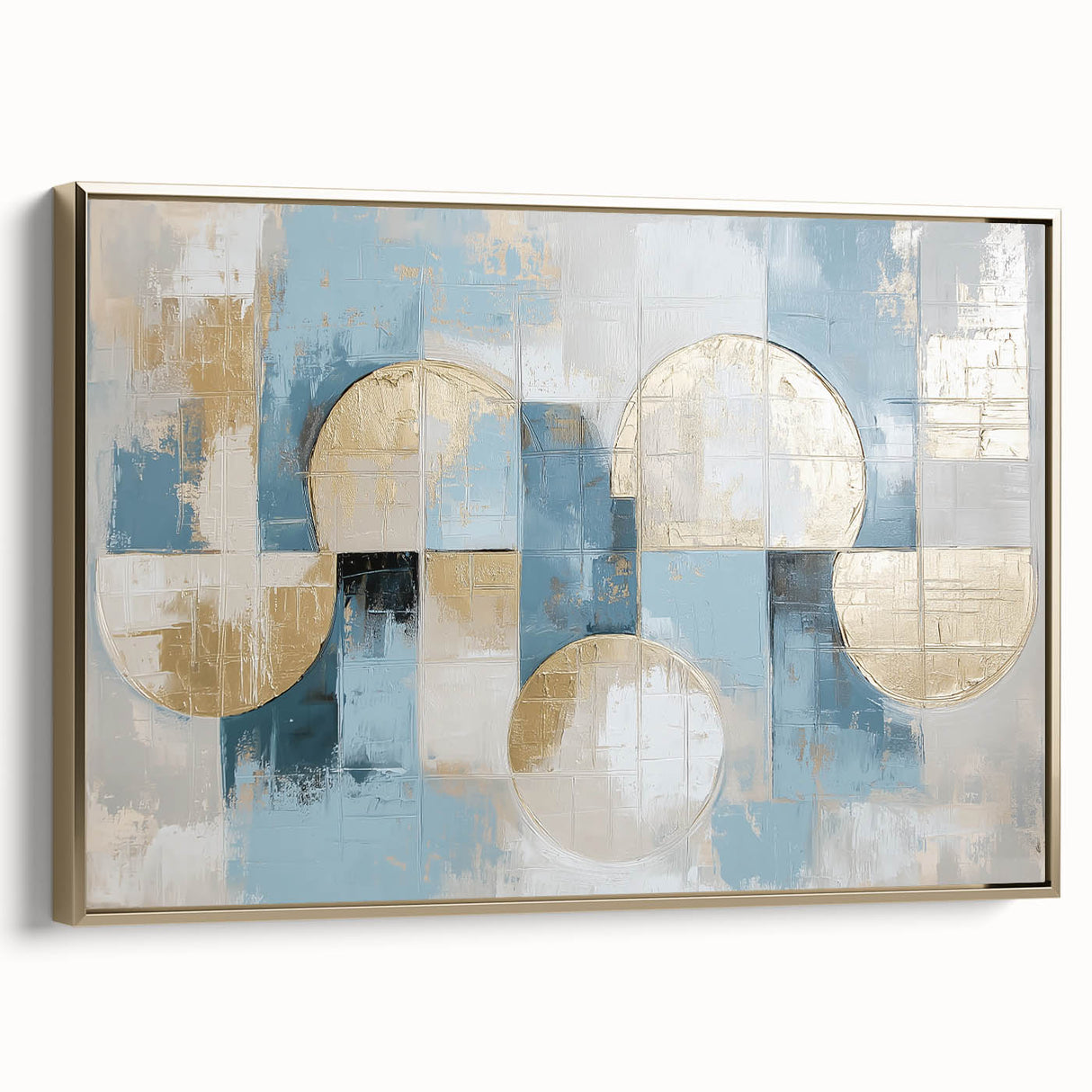 Modern Geometric Living Room Wall Art – Abstract Canvas Print