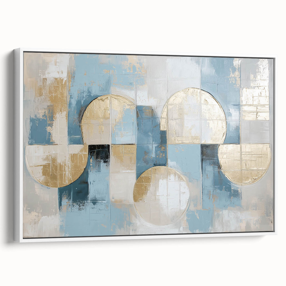 Modern Geometric Living Room Wall Art – Abstract Canvas Print