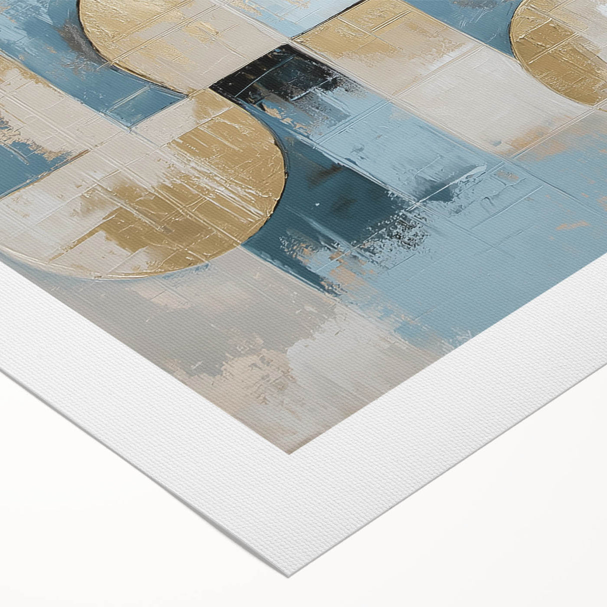 Modern Geometric Living Room Wall Art – Abstract Canvas Print