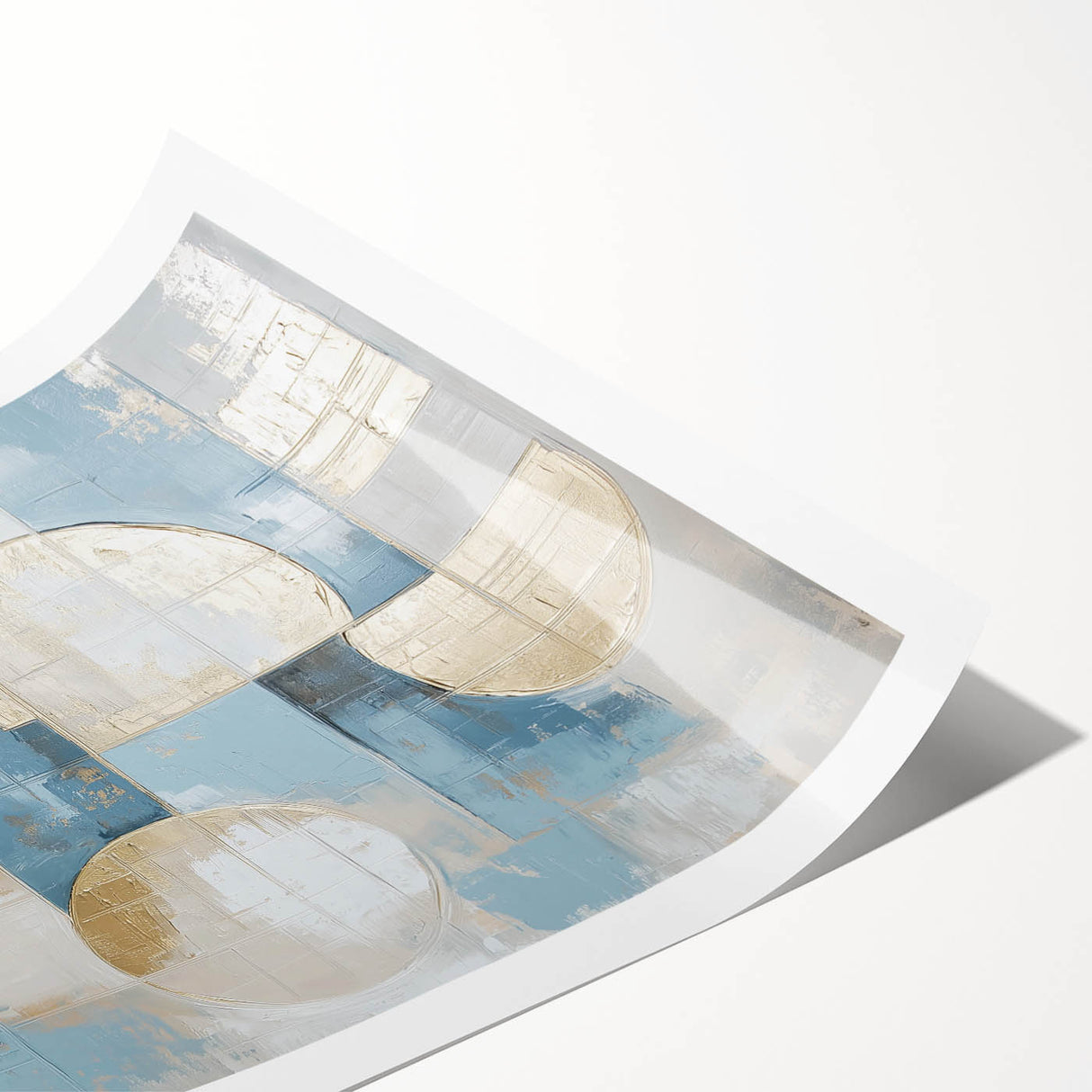 Modern Geometric Living Room Wall Art – Abstract Canvas Print