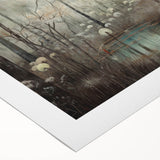 Abstract landscape wall art on rolled canvas showcases vibrant colors and dynamic shapes, perfect for modern decor. Ideal for enhancing living spaces with artistic flair.