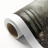 Abstract landscape wall art on rolled canvas, showcasing vibrant blues and earthy tones, perfect for modern home decor, packaged securely in a cardboard tube.